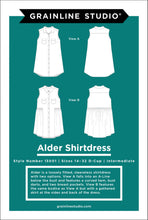 Load image into Gallery viewer, Alder Shirtdress - Sewing Pattern - Grainline Studio - Sizes 14-32 - Intermediate