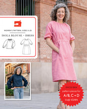 Load image into Gallery viewer, Isola Blouse & Dress - Sewing Pattern - Liesl & Co - Sizes 0-20 - Diff 2/4
