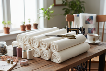 Load image into Gallery viewer, kona cotton snow bundles on sewing table