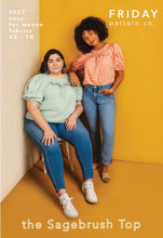 Load image into Gallery viewer, Sagebrush Top - XS to 7X - Easy - Woven Fabrics - Friday Pattern Company