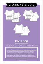 Load image into Gallery viewer, Corin Top - Sewing Pattern - Grainline Studio - Sizes 14-32 - Beginner