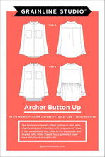 Load image into Gallery viewer, Archer Button Up Sewing Pattern by Grainline Studio - Sizes 14-32