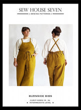 Load image into Gallery viewer, Burnside Bib Curvy Fit- Sew House Seven - 18-34 - Intermediate - Denim/canvas/twill Fabrics
