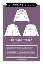 Load image into Gallery viewer, Cortland Trench - Sewing Pattern - Grainline Studio - Sizes 14-30 - Intermediate