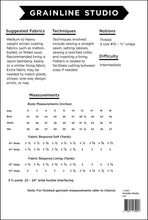 Load image into Gallery viewer, Yates Coat - Sewing Pattern - Grainline Studio - Sizes 0-18 - Intermediate