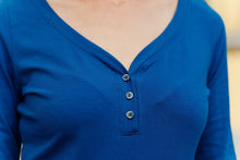 Load image into Gallery viewer, Strasbourg Henley Bodysuit & Top Pattern Liesl & Co Sizes XXS-XXL Diff 2/4