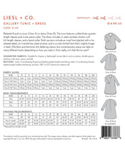 Load image into Gallery viewer, Gallery Tunic & Dress - Sewing Pattern - Liesl & Co - Sizes 0-20 - 2/4 Diff