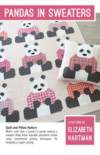 Load image into Gallery viewer, Pandas in Sweaters - Quilt and Pillow Pattern by Elizabeth Hartman