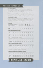 Load image into Gallery viewer, Archer Button Up Sewing Pattern by Grainline Studio - Sizes 0-18