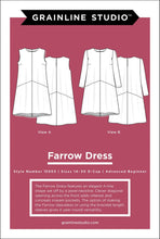 Load image into Gallery viewer, Farrow Dress Sewing Pattern Grainline Studio - Sizes 14-30 - Advanced Beginner
