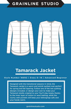 Load image into Gallery viewer, Tamarack Jacket - Sewing Pattern - Grainline Studio - Sizes 0-18 - Intermediate