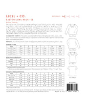 Load image into Gallery viewer, Easton Cowl-Neck Tee - Sewing Pattern - Liesl & Co - Sizes XS-XXL - Diff 1/4