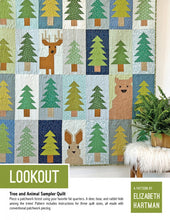 Load image into Gallery viewer, Lookout Quilt Pattern - Trees and Animals Sampler Quilt Pattern by Elizabeth Hartman