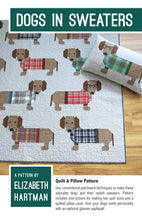 Load image into Gallery viewer, Dogs in sweaters - Quilt & Pillow Pattern by Elizabeth Hartman