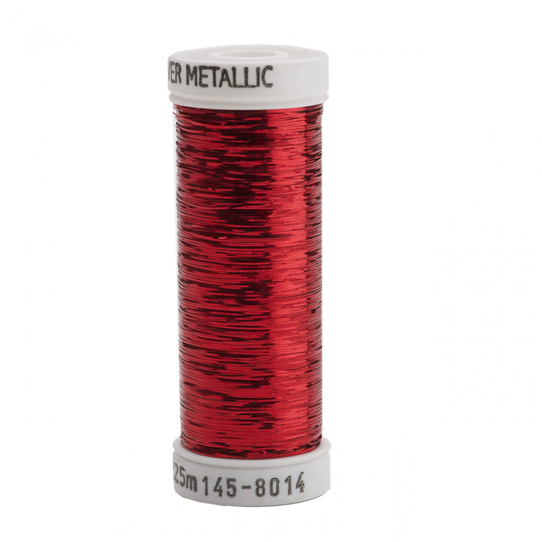 145-8014 - Sulky - Sliver Metallic Nylon/Polyester Thread 40wt 215d 250yds Christmas Red