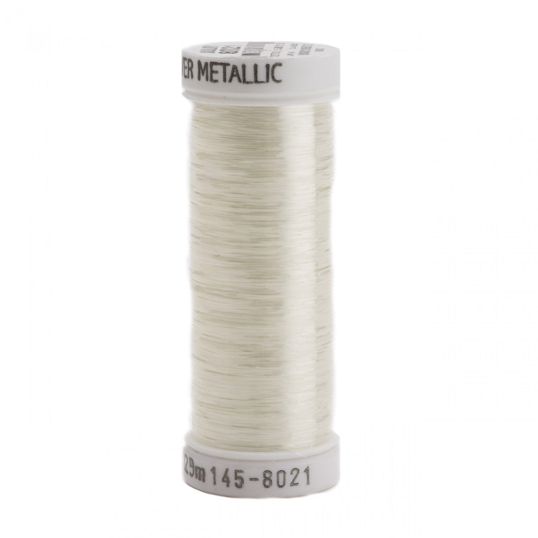 145-8021 - Sulky - Sliver Metallic Nylon/Polyester Thread 40wt 150yds Clear White