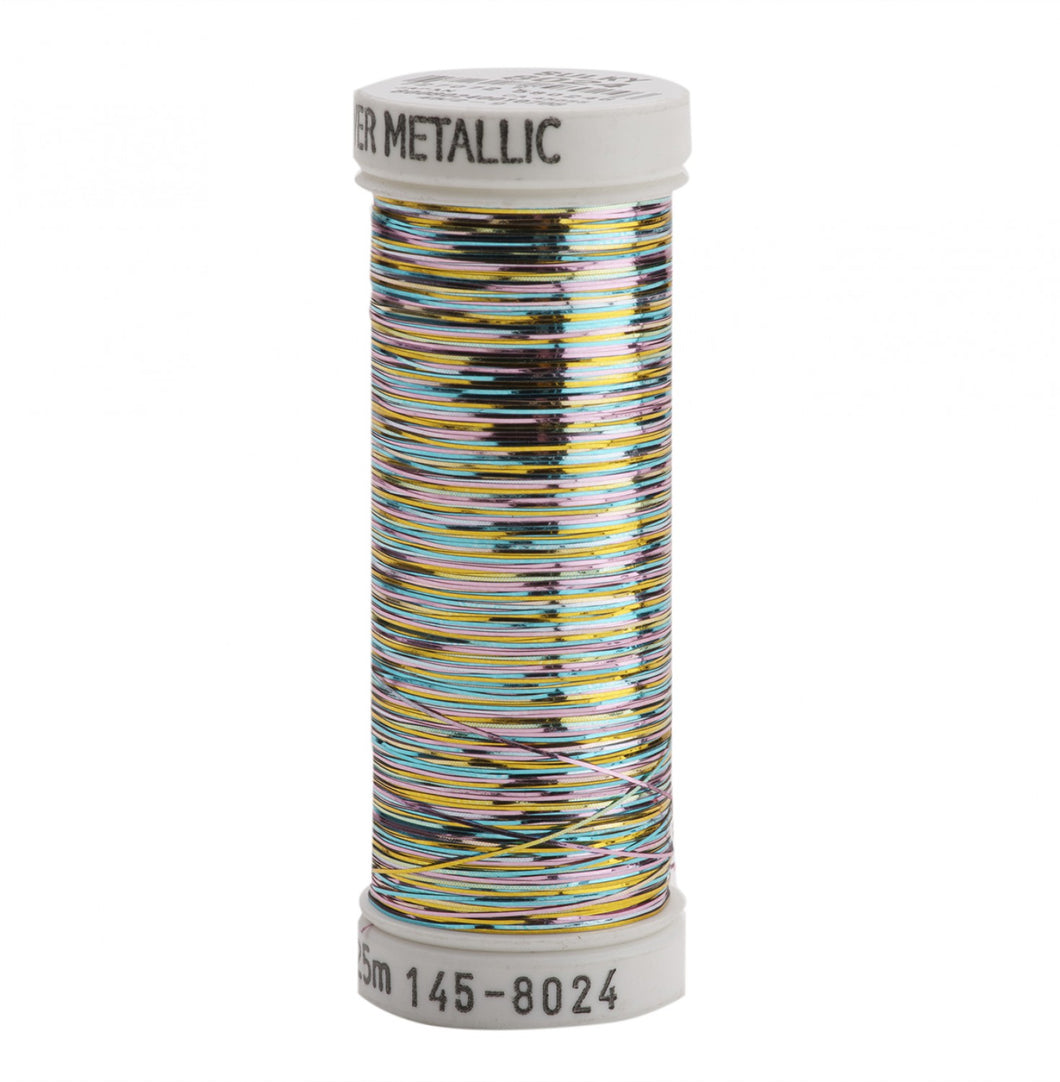 145-8024 - Sulky - Sliver Metallic Nylon/Polyester Thread 40wt 250yds Multicolor Pastel