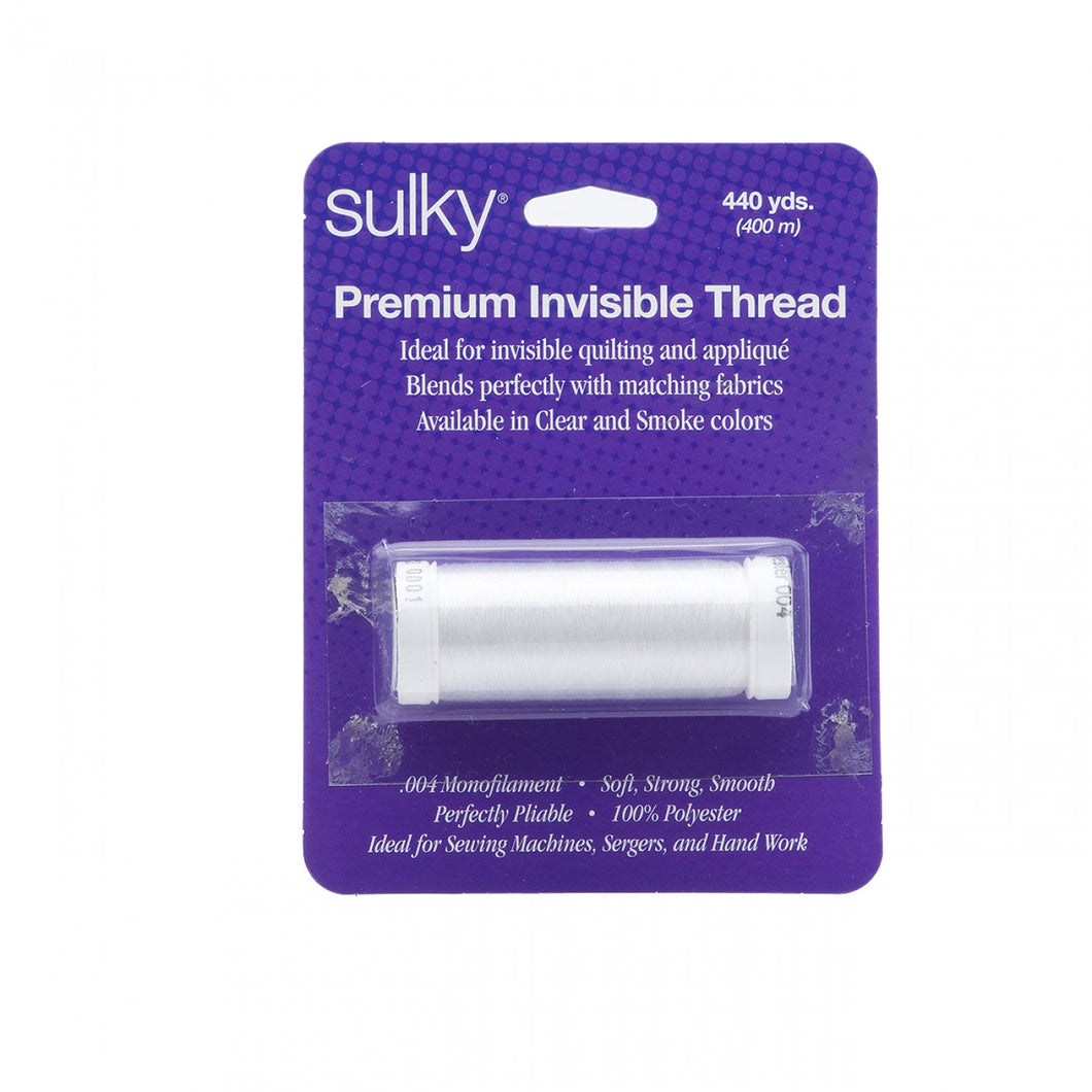 232-0011 - Sulky - Invisible Polyester Thread .004mm 440yds Clear Carded