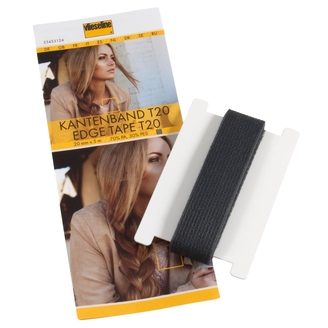 T20 - Vlieseline - Edge Tape - Black - 20mm x 5m