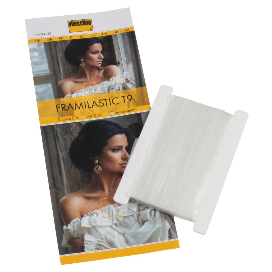 T9 - Vlieseline - Framilastic Tape - Transparent - 9mm x 5m