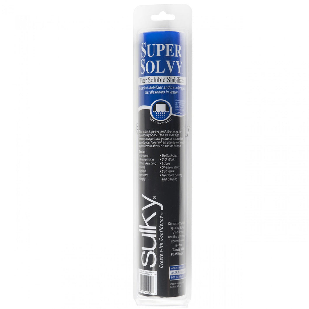 405-12 - Super Solvy Water Soluble Stabilizer 12in x 9 1/2yds