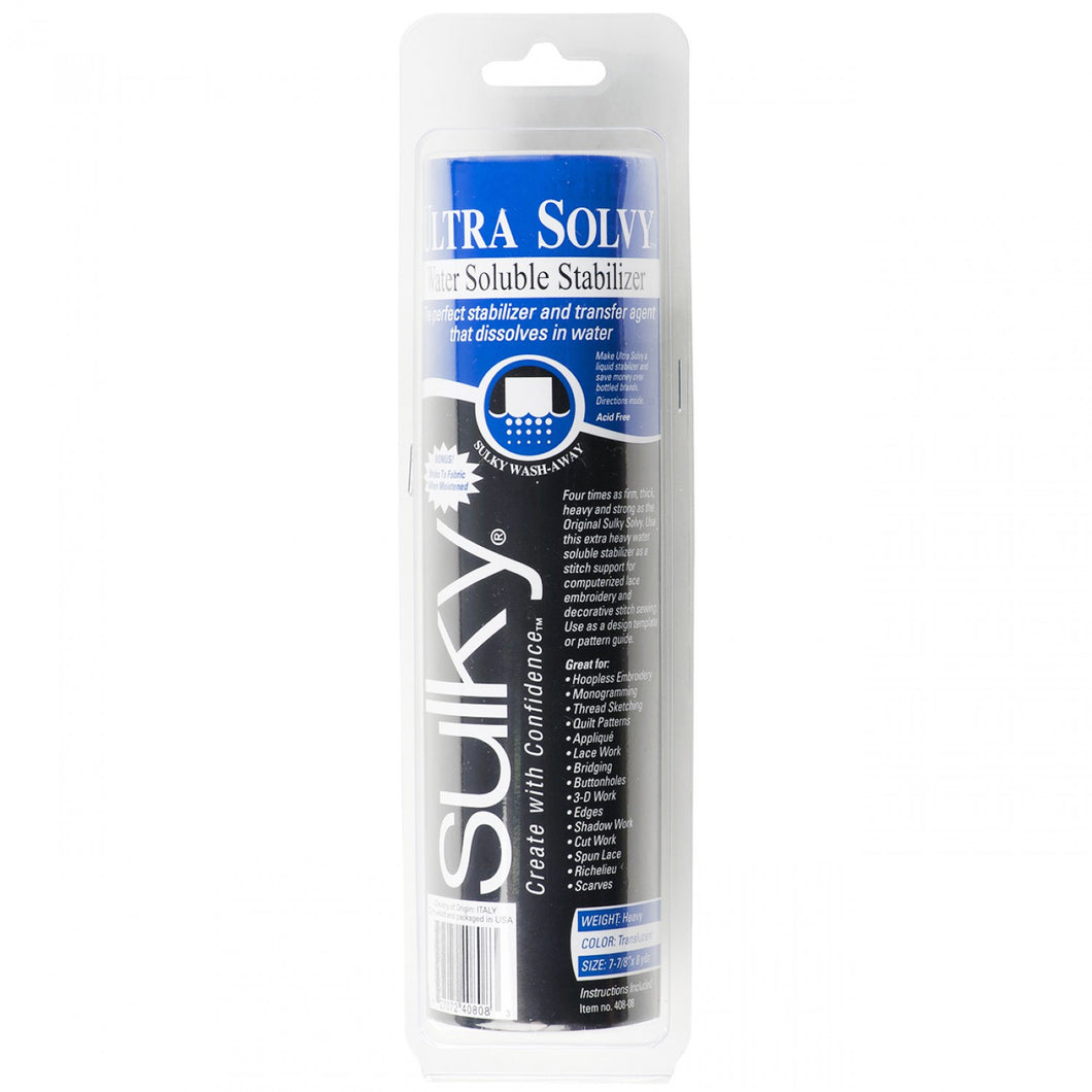 408-08 - Ultra Solvy Extremely Firm & Stable Water Soluble Stabilizer 8in x 8yds