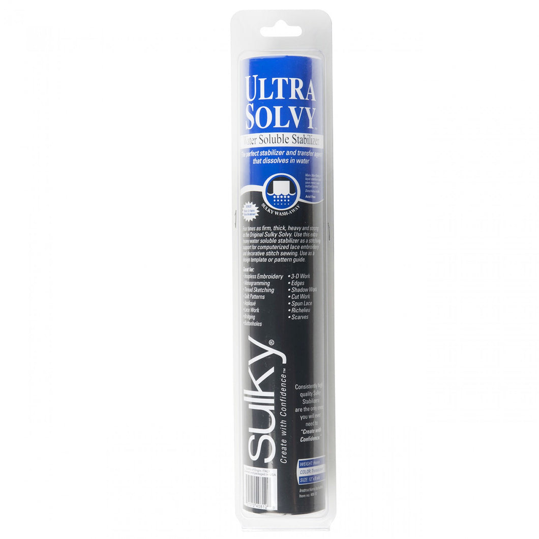 408-12 - Ultra Solvy Extremely Firm & Stable Water Soluble Stabilizer 12in x 8 yds