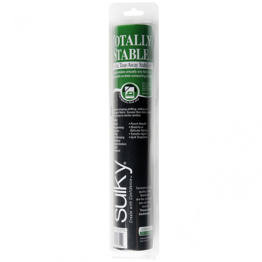 661-12 - Totally Stable Iron-on Tear-Away Stabilizer White 12in x 12yds
