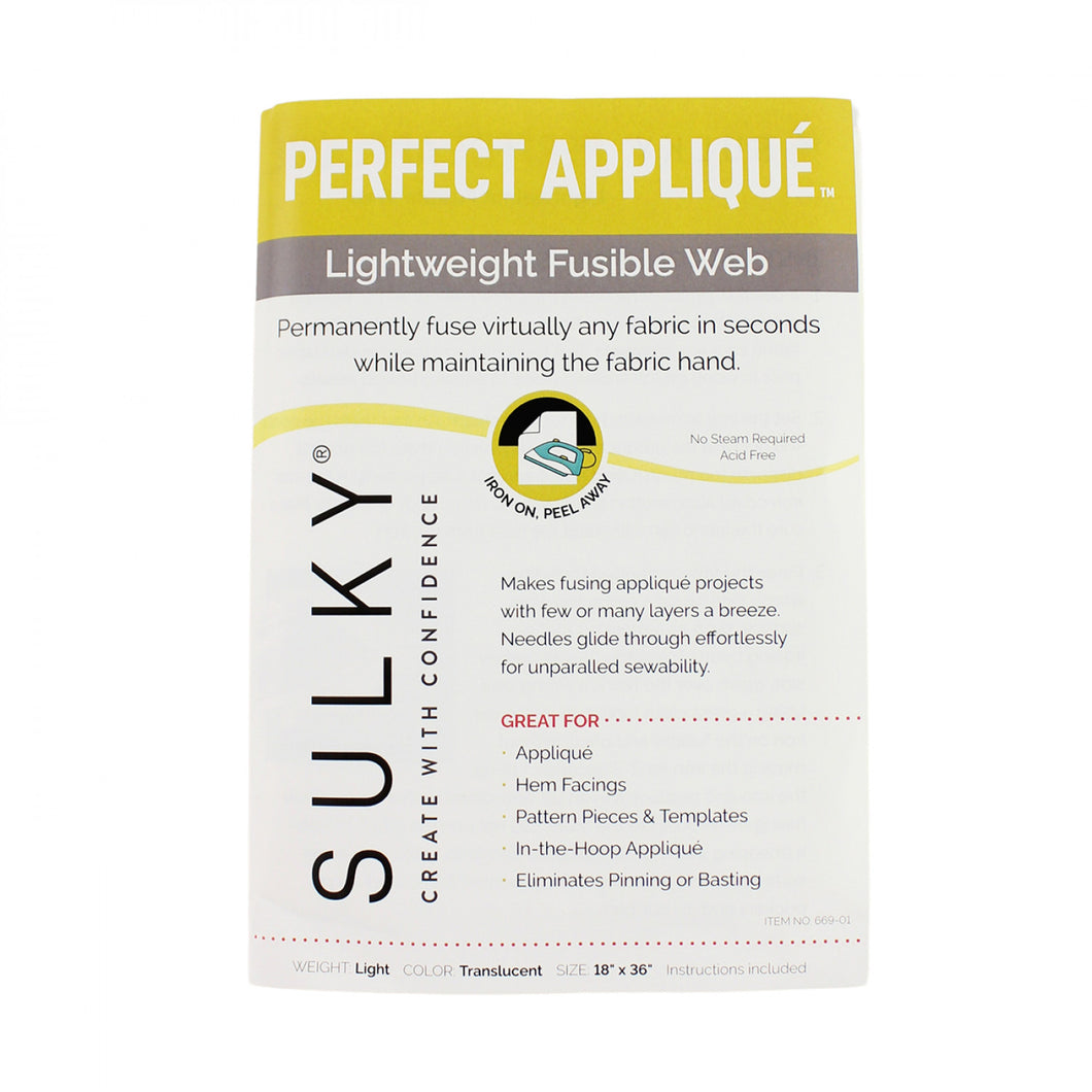 669-01 - Sulky Perfect Applique Fusible Web 18in x 1yd