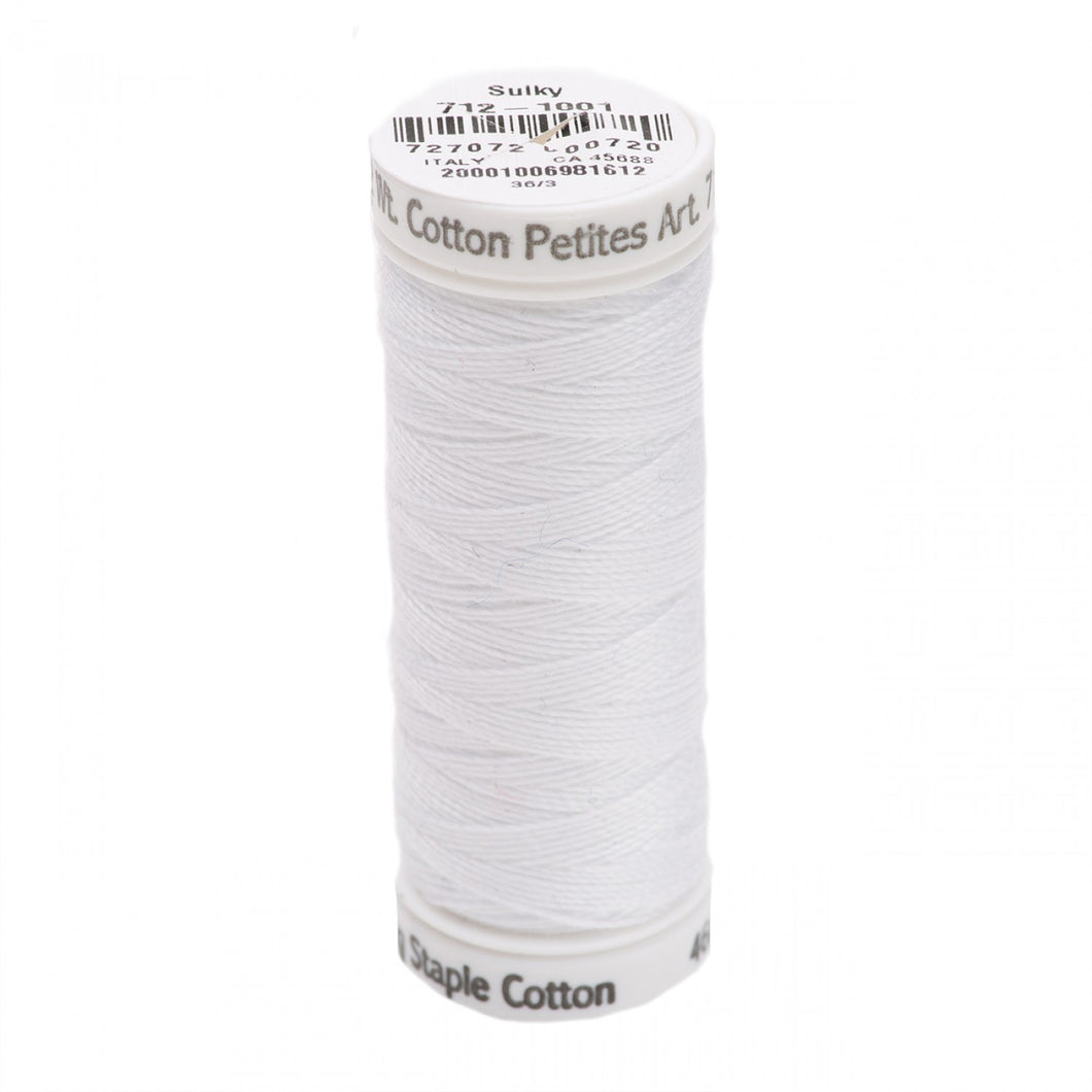 712-1001 - Sulky - Cotton Thread 2-ply 12wt 50yds Bright White