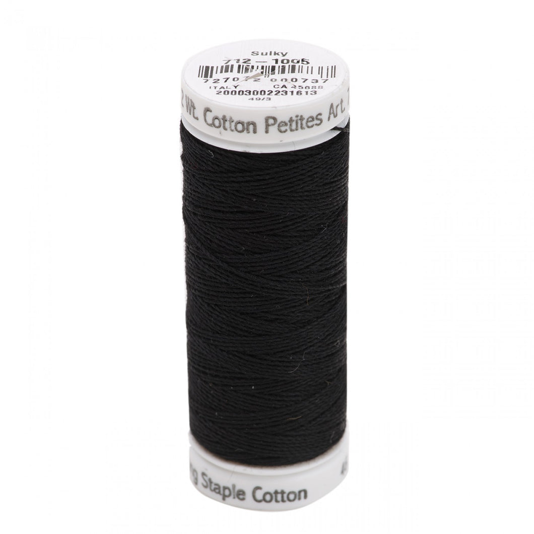 712-1005 - Sulky - Cotton Thread 2-ply 12wt 50yds Black