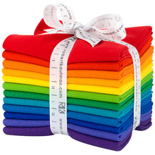 Load image into Gallery viewer, FQ-1383-12 - Bright Rainbow Palette Fat Quarter Bundle Kona Cotton - 12pcs
