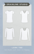 Load image into Gallery viewer, Lark Tee - Sewing Pattern - Grainline Studio - Sizes 0-18 - Beginner
