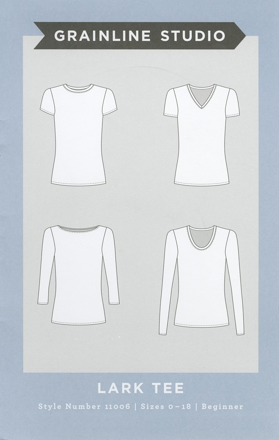 Lark Tee - Sewing Pattern - Grainline Studio - Sizes 0-18 - Beginner