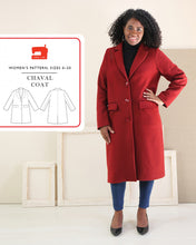 Load image into Gallery viewer, Chavel Coat - Sewing Pattern - Liesl &amp; Co - Sizes 0-20 - Diff 3/4
