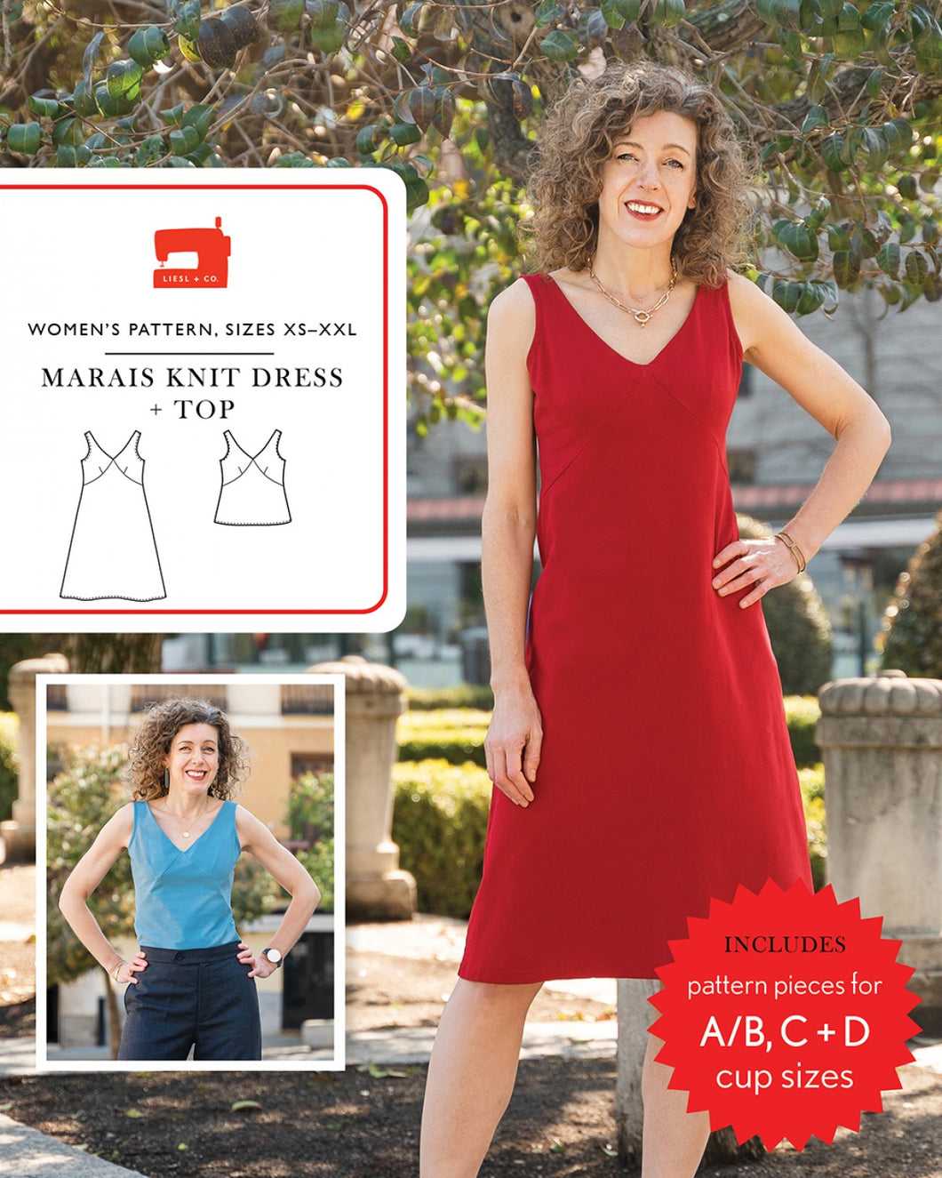 Marais Knit Dress & Top - Sewing Pattern - Liesl & Co - Sizes XS-XXL - Diff 2/4