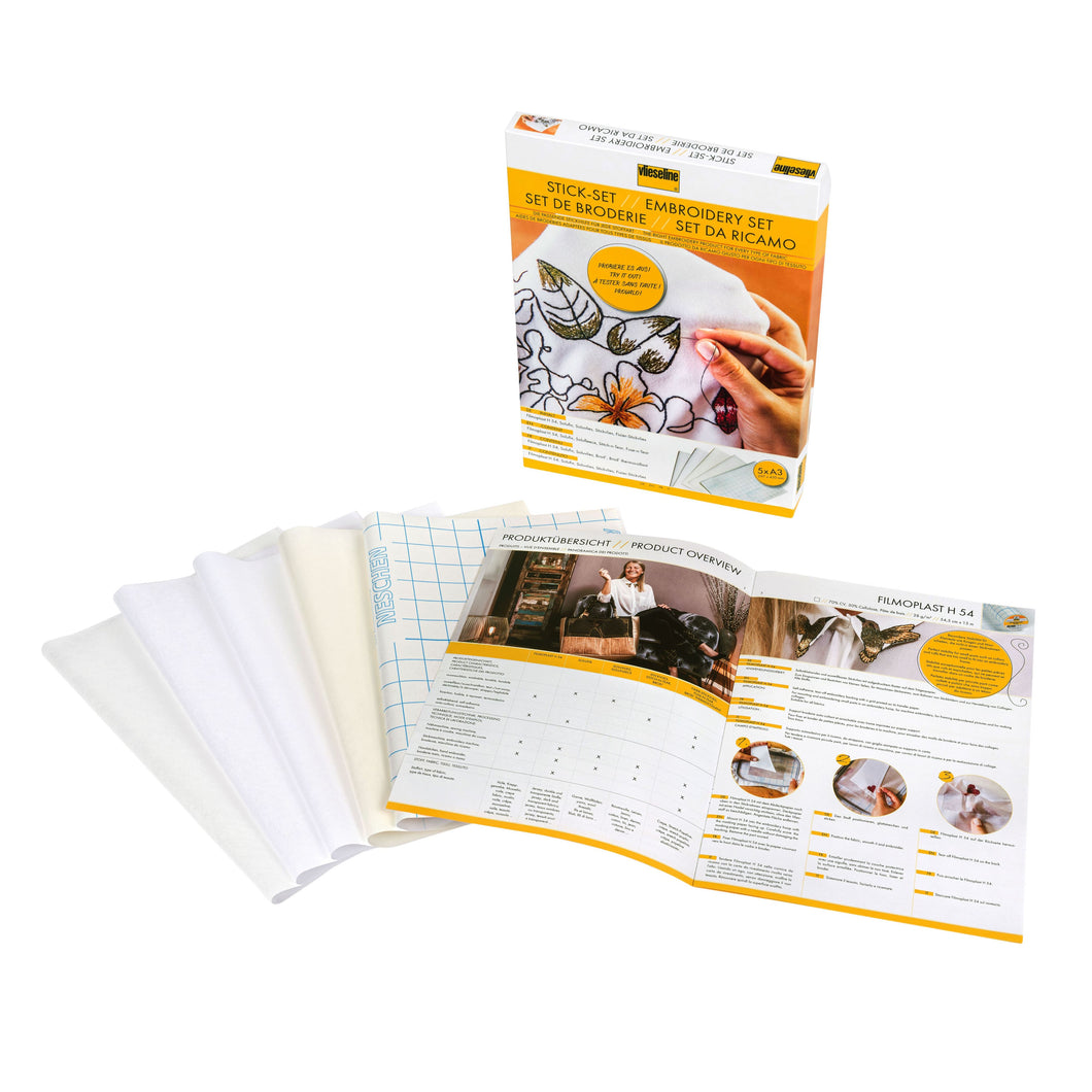 Vlieseline - Embroidery Backing/Paper Set - 5 x A3 sheets