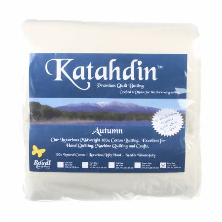 230B-WHT Katahdin Premium 100% Cotton Batting 4oz 120in x 120in - Bosal