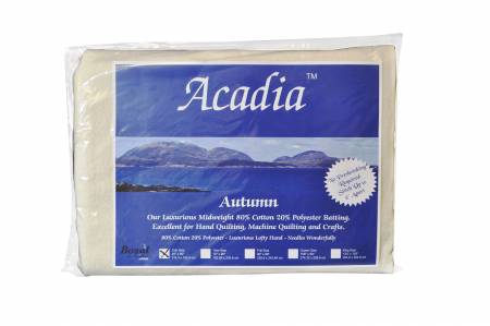 385B-WHT Acadia Premium 80% Cotton 20% Polyester Batting 4oz 45in x 60in - Bosal