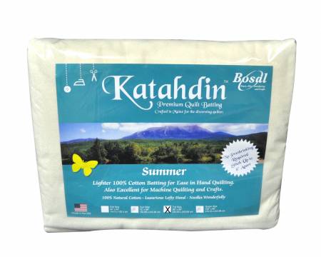 392B-WHT Katahdin Premium 100% Cotton Batting - Summer 3oz - 90in x 96in - Bosal