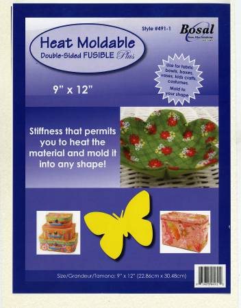 491B-1 Heat Mouldable Double Sided Fusible Plus 9in x 12in - Bosal