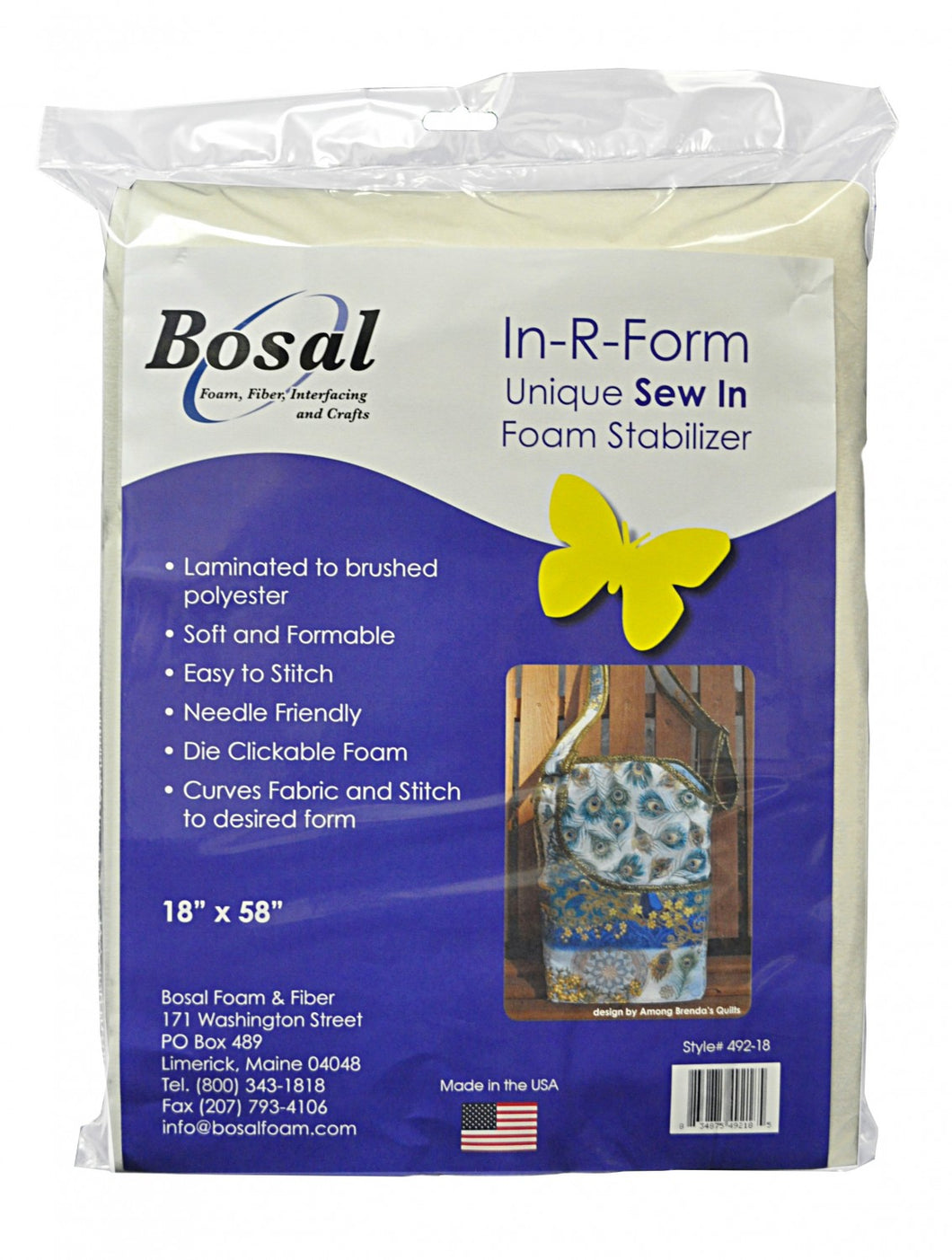 492-18 In-R-Form Sew in Foam Stabilizer 18in x 58in