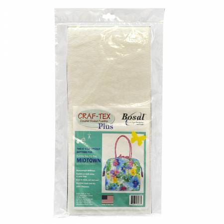 493B-MID Midtown Bag 6in x 13in Precut Fusible Bottoms 2pk - Bosal