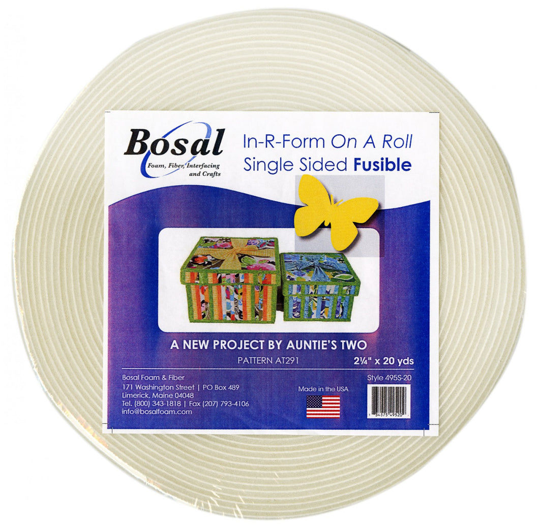 495S-20 In-R-Form Single Sided Fusible Foam Stabilizer Off White 2-1/4in x 20yds