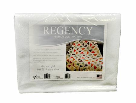 6601B-WHT Regency 100% Polyester Premium Quilt Batting 45in x 60in - Bosal