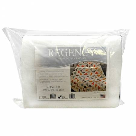 6605B-WHT Regency 100% Polyester Premium Quilt Batting 120in x 90in - Bosal