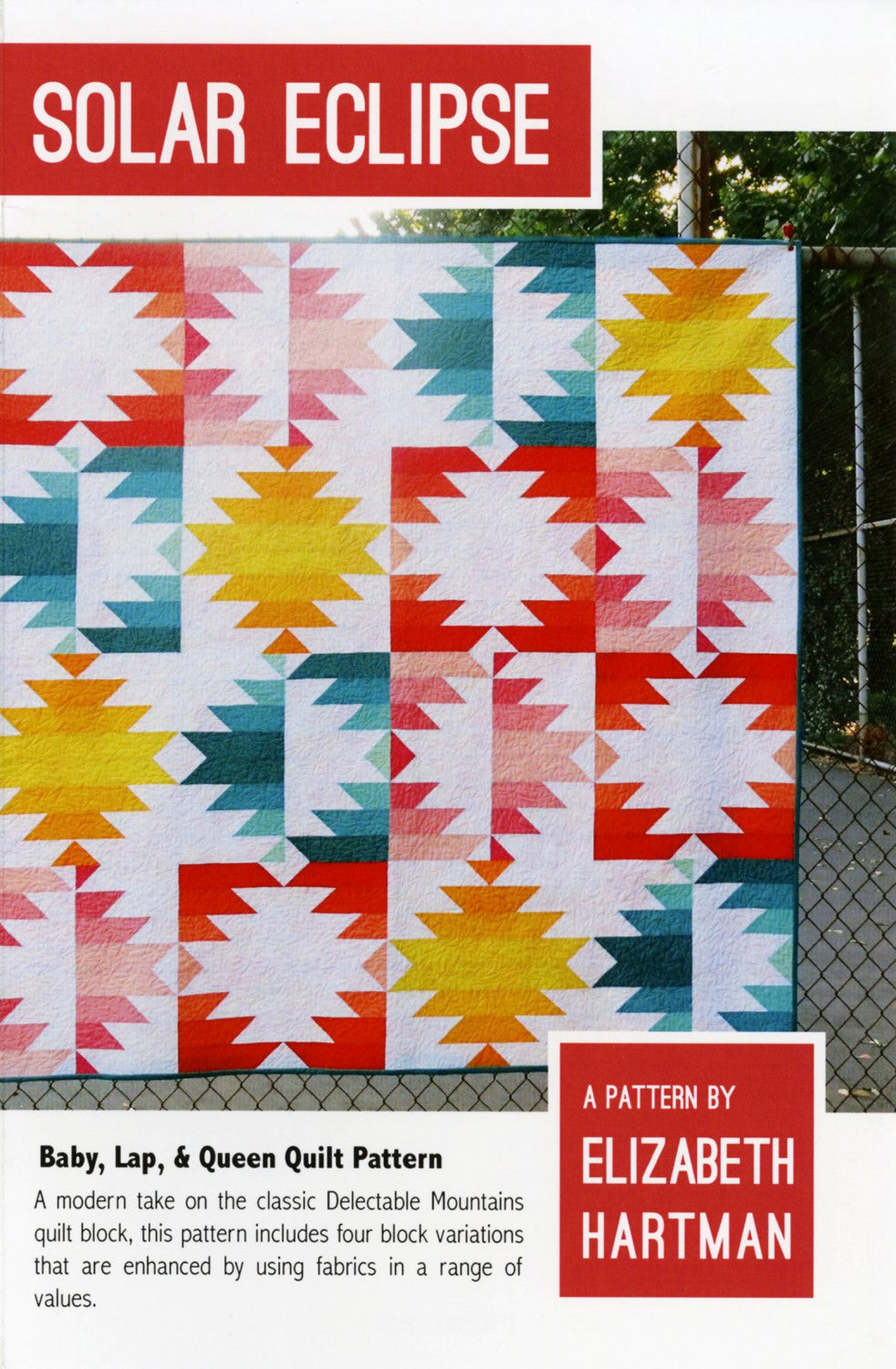 Solar Eclipse  - Baby, Lap & Queen Size Quilt Pattern by Elizabeth Hartman