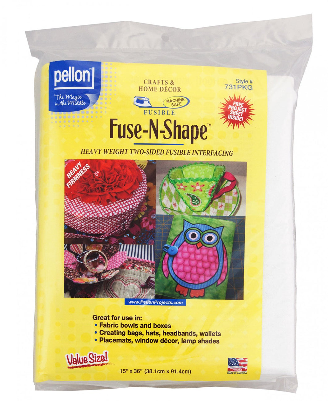 731 Fuse N Shape Double Sided Firm Interfacing Heavy 15in x 36in