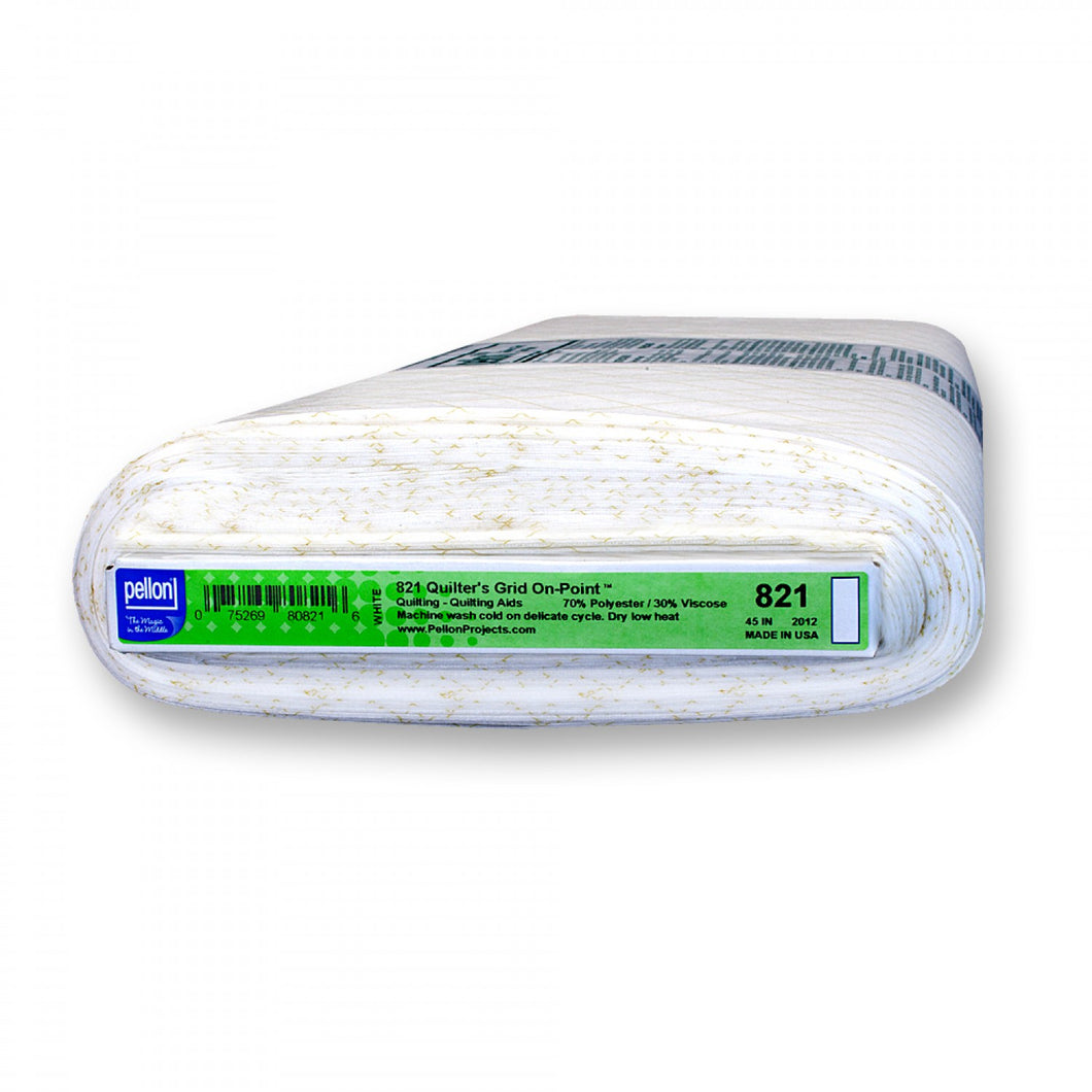 821 - Quilters Grid 1in Grided - White - Pellon