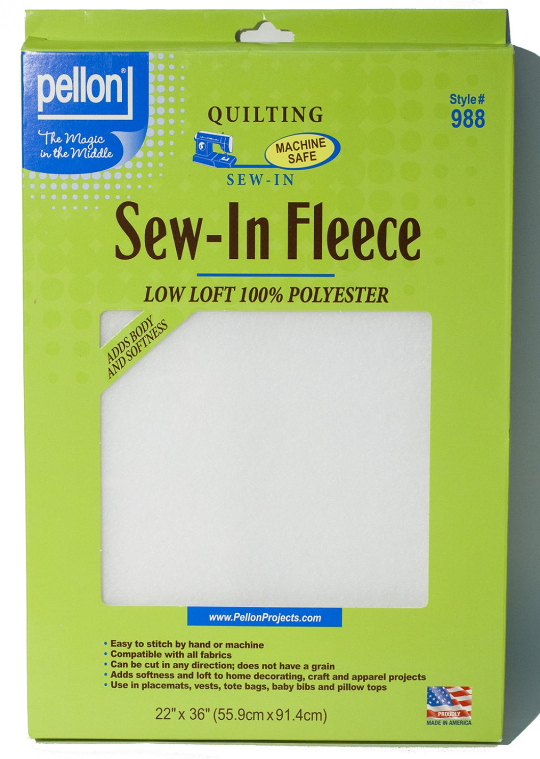 988 Sew-In Fleece Package 22in x 36in
